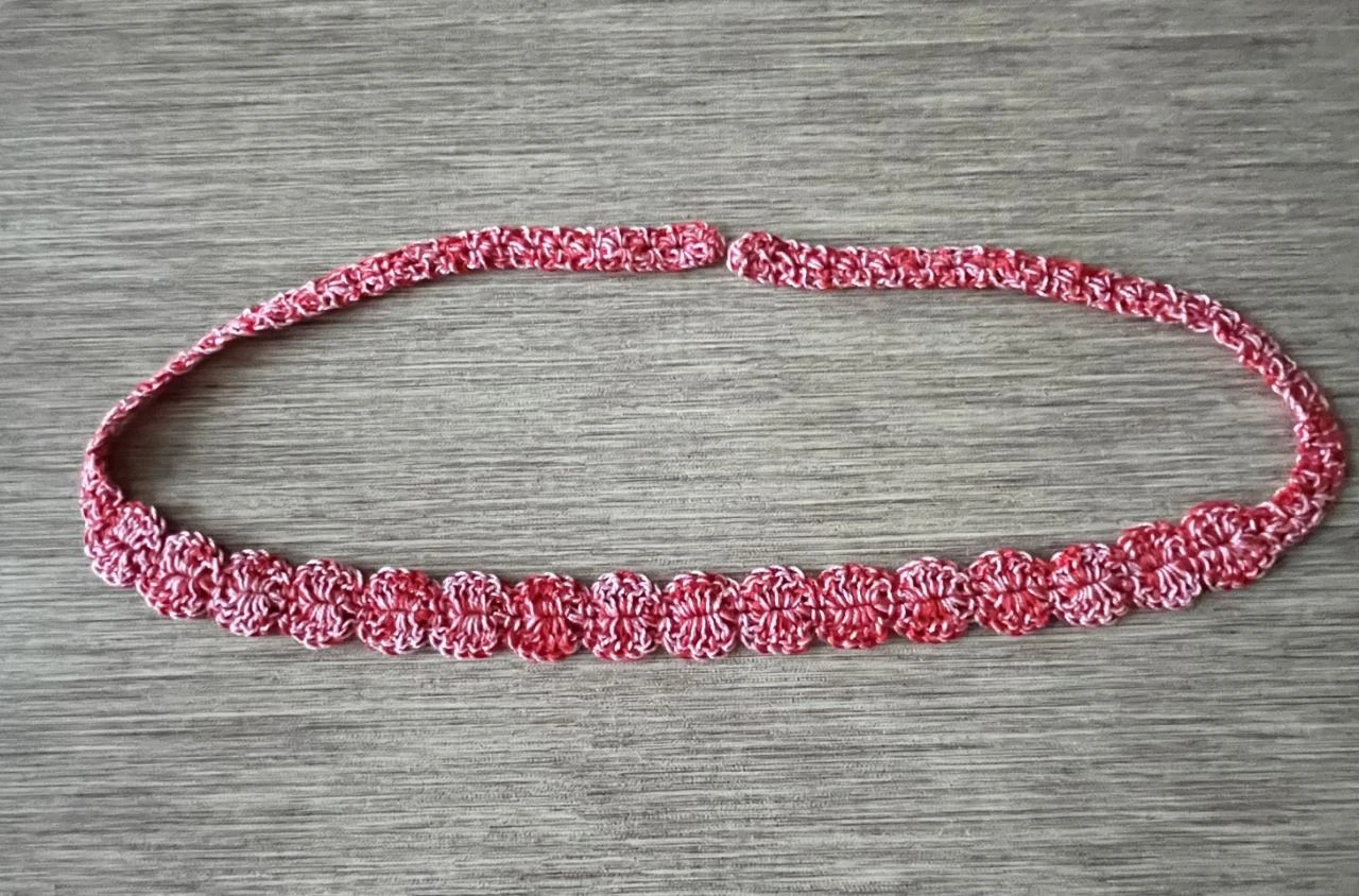 Bandeau Serre tête Headband Stirnband Hoofdband Venda 1m10 Rouge Rose Taille un – photo 4